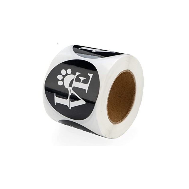 Fundraising For A Cause 250 Love Black Paw Print Animal Stickers for Animal Cruelty Awareness - Stickers for Pet Lovers, Pet Businesses, Animal Clinics, Labels, Scrapbooks and More! - Image 3